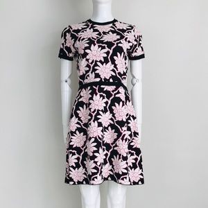VALENTINO floral knit mini dress